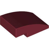Plaatje in Gallery viewer laden, LEGO® los onderdeel Dakpan Gebogen in kleur Donkerrood 24309