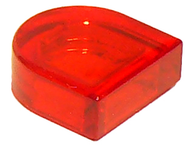 LEGO® los onderdeel Tegel Rond Doorzichtig Rood 24246