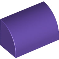Plaatje in Gallery viewer laden, LEGO® los onderdeel Dakpan Gebogen Donkerpaars 37352