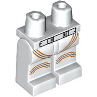 Plaatje in Gallery viewer laden, LEGO® los onderdeel Benen met Motief Wit 970c00pb0973