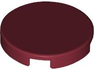LEGO® los onderdeel Tegel Rond in kleur Donkerrood 14769