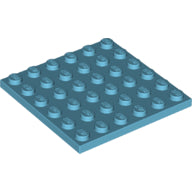 LEGO® los onderdeel Plaat Algemeen Medium Azuurblauw 3958