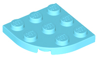 Plaatje in Gallery viewer laden, LEGO® los onderdeel Plaat Rond Medium Azuurblauw 30357