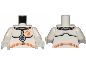LEGO® los onderdeel Lijf met Motief Wit 973pb3553c01