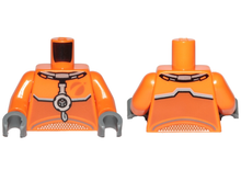 Plaatje in Gallery viewer laden, LEGO® los onderdeel Lijf met Motief Oranje 973pb3557c01