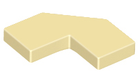 LEGO® los onderdeel Tegel Aangepast in kleur Geelbruin 27263