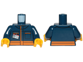 LEGO® los onderdeel Lijf met Motief Donkerblauw 973pb3556c01