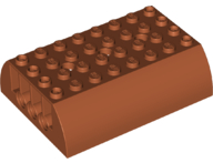 Plaatje in Gallery viewer laden, LEGO® los onderdeel Dakpan Gebogen Donker Oranje 45411