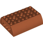 LEGO® los onderdeel Dakpan Gebogen Donker Oranje 45411