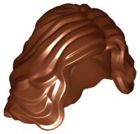 Plaatje in Gallery viewer laden, LEGO® los onderdeel Haar in kleur Roodachtig Bruin 23187