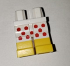 LEGO® los onderdeel Benen met Motief Wit 970c00pb1024