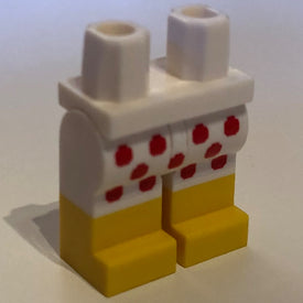 LEGO® los onderdeel Benen met Motief Wit 970c00pb1024