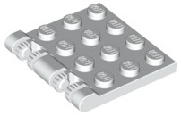 Plaatje in Gallery viewer laden, LEGO® los onderdeel Scharnier in kleur Wit 44570