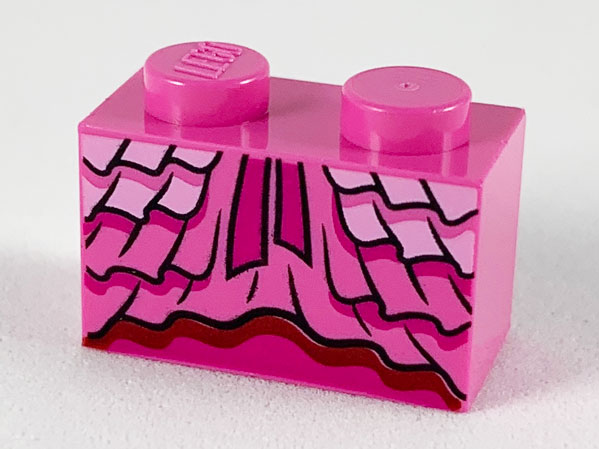 LEGO® los onderdeel Steen met Motief Donker Roze 3004pb198