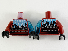 LEGO® los onderdeel Lijf met Motief Donkerrood 973pb3573c01