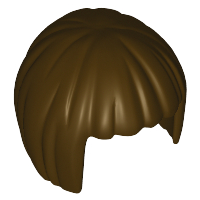 Plaatje in Gallery viewer laden, LEGO® los onderdeel Haar in kleur Donker Bruin 62711