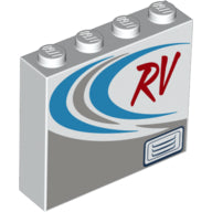 Plaatje in Gallery viewer laden, LEGO® los onderdeel Steen met Motief in kleur Wit 49311pb005