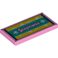 Plaatje in Gallery viewer laden, LEGO® los onderdeel Tegel met Motief Fel Roze 87079pb0601