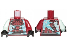 LEGO® los onderdeel Lijf met Motief Donkerrood 973pb3538c01