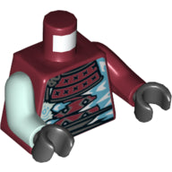 LEGO® los onderdeel Lijf met Motief Donkerrood 973pb3538c01