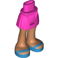 LEGO® los onderdeel Benen in kleur Donker Roze 92252c00pb027
