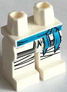 LEGO® los onderdeel Benen met Motief Wit 970c00pb0983