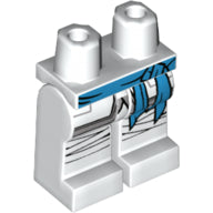 LEGO® los onderdeel Benen met Motief Wit 970c00pb0983