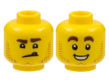 Plaatje in Gallery viewer laden, LEGO® los onderdeel Hoofd in kleur Geel 3626cpb2460