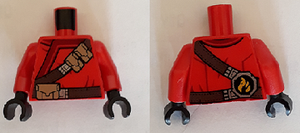 LEGO® los onderdeel Lijf met Motief Rood 973pb3584c01