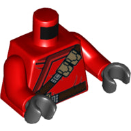 LEGO® los onderdeel Lijf met Motief Rood 973pb3584c01