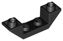 LEGO® los onderdeel Dakpan Omgekeerd in kleur Zwart 32802