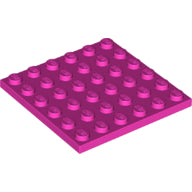 LEGO® los onderdeel Plaat Algemeen in kleur Donker Roze 3958