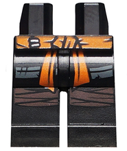 Plaatje in Gallery viewer laden, LEGO® los onderdeel Benen met Motief Zwart 970c00pb0980