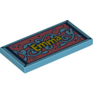 Plaatje in Gallery viewer laden, LEGO® Tegel met Motief Medium Azuurblauw 87079pb0587