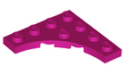 LEGO® los onderdeel Plaat Aangepast in kleur Magenta 35044