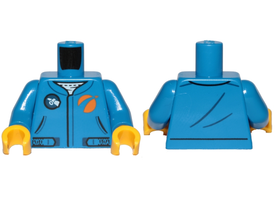 LEGO® los onderdeel Lijf met Motief Blauw 973pb3558c01