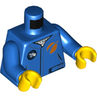 LEGO® los onderdeel Lijf met Motief Blauw 973pb3558c01
