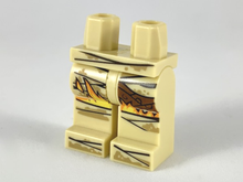 Plaatje in Gallery viewer laden, LEGO® los onderdeel Benen met Motief Geelbruin 970c00pb0974