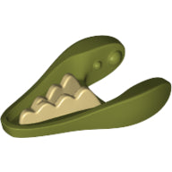 Plaatje in Gallery viewer laden, LEGO® Dier Onderdelen met Motief Olijfgroen 49418pb01