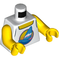 LEGO® los onderdeel Lijf met Motief Wit 973pb3572c01