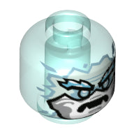 Plaatje in Gallery viewer laden, LEGO® los onderdeel Hoofd Doorzichtig Lichtblauw 3626cpb2434