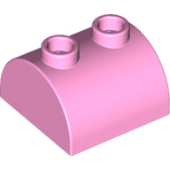 LEGO® los onderdeel Dakpan Gebogen in kleur Fel Roze 30165