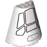 Plaatje in Gallery viewer laden, LEGO® onderdeel Kegel met Motief Doorzichtig Zwart 47543pb09