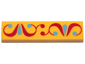 LEGO® los onderdeel Tegel met Motief in kleur Geel 2431pb580