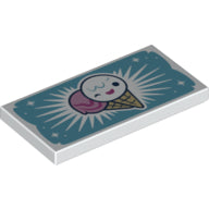 LEGO® los onderdeel Tegel met Motief Wit 87079pb0592