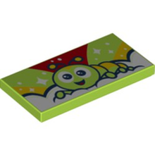 Plaatje in Gallery viewer laden, LEGO® los onderdeel Tegel met Motief Limoen 87079pb0584