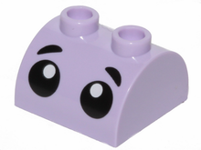 Plaatje in Gallery viewer laden, LEGO® onderdeel Dakpan Gebogen met Motief Lavendel 30165pb04
