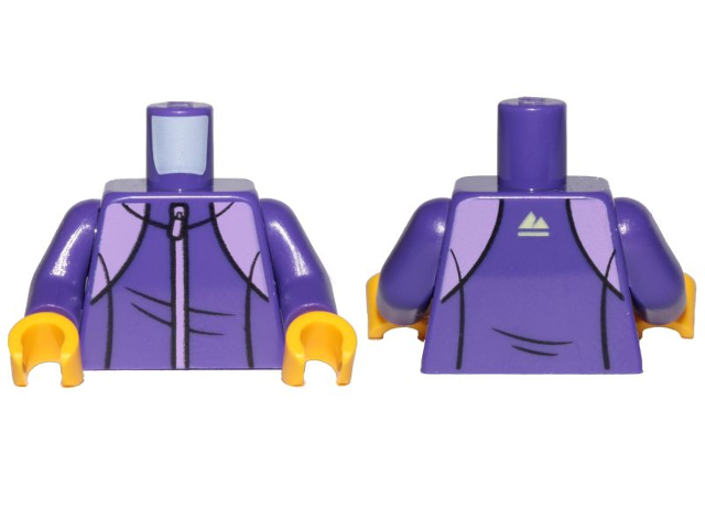 LEGO® los onderdeel Lijf met Motief Donkerpaars 973pb3546c01
