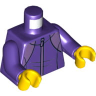Plaatje in Gallery viewer laden, LEGO® los onderdeel Lijf met Motief Donkerpaars 973pb3546c01
