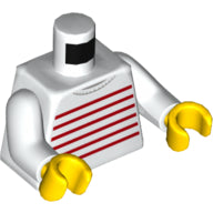 Plaatje in Gallery viewer laden, LEGO® los onderdeel Lijf met Motief Wit 973pb3541c01